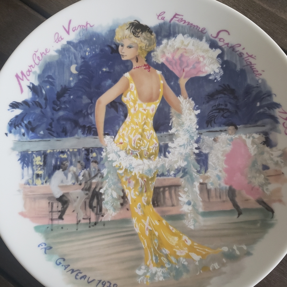 #8 Limoges Plate Marlene La Camp Sphistiquee